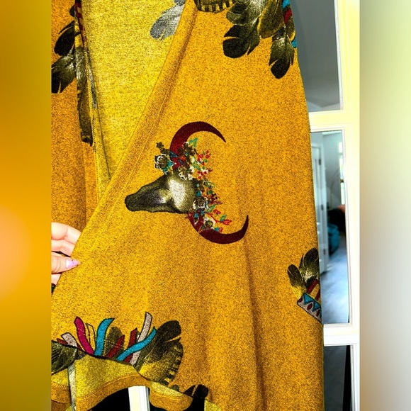 Lovely J Mustard Cardigan Size Small - Picture 3 of 5